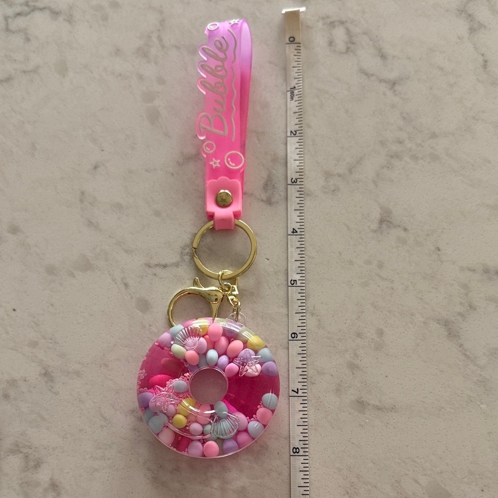 Colorful Candy Keychain/Bag Charm with Pink Strap - Picture 8 of 8